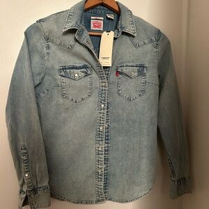 Levi's Faded Blue Denim Shirt